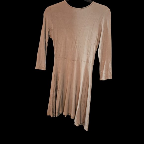 Forever 21 Brown Wrap Front Fit & Flare Dress – Size Large - Picture 3 of 4